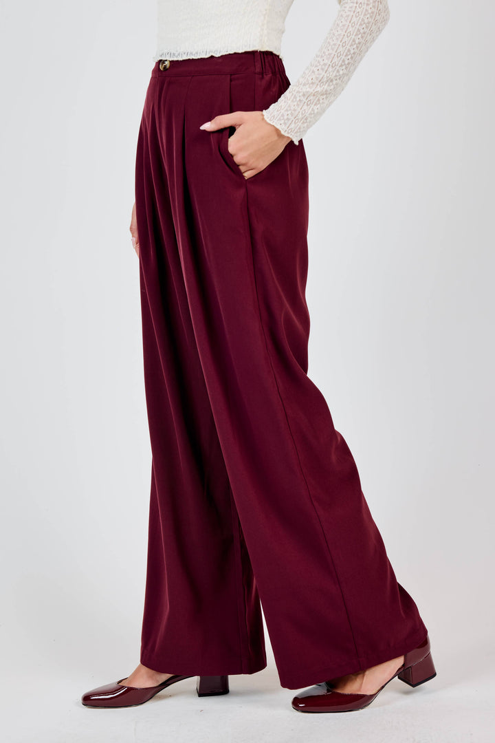 Stacy Wide Leg Pleated Pants