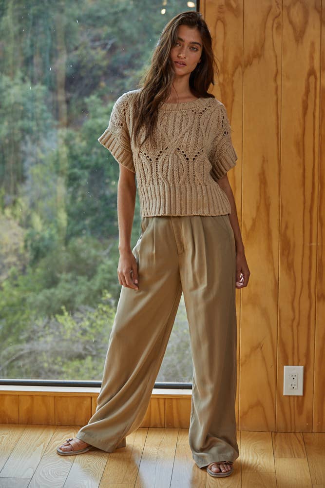Taylor Knit Sweater Crochet Top