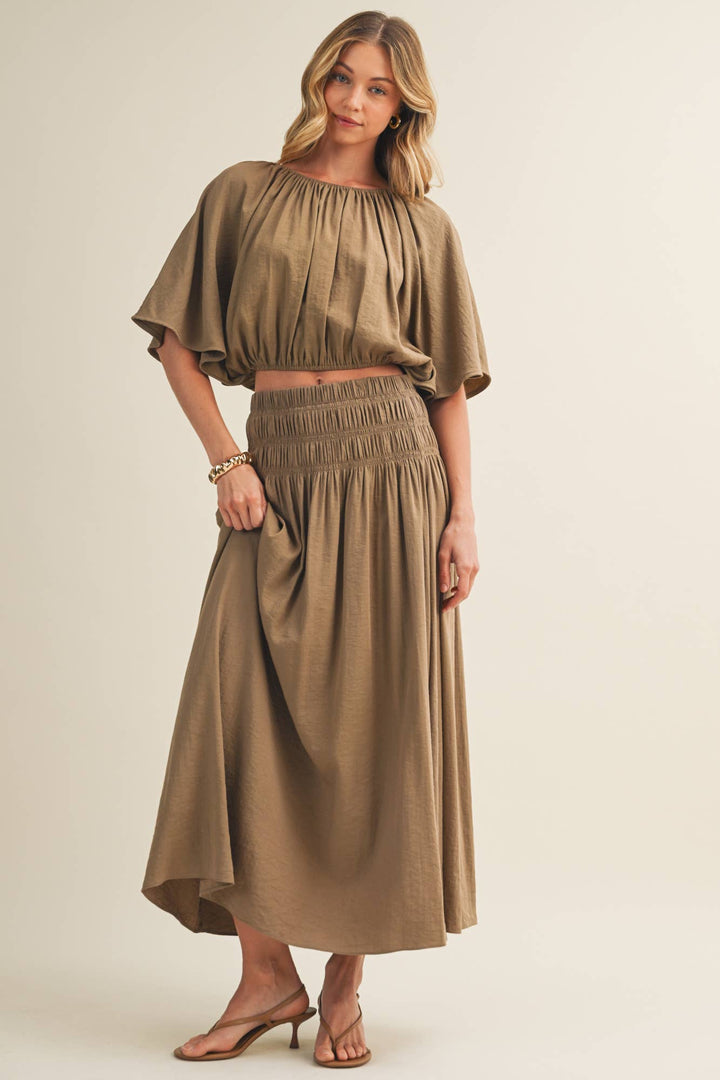 Marie Shirred Blouse