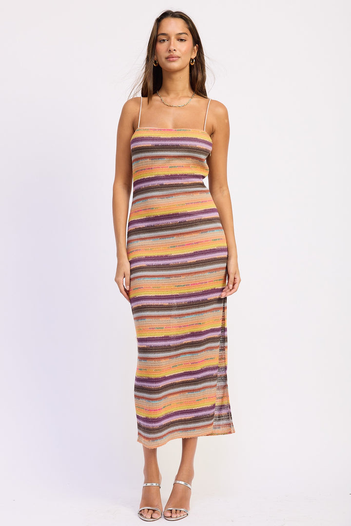 Iris Stripe Midi Dress