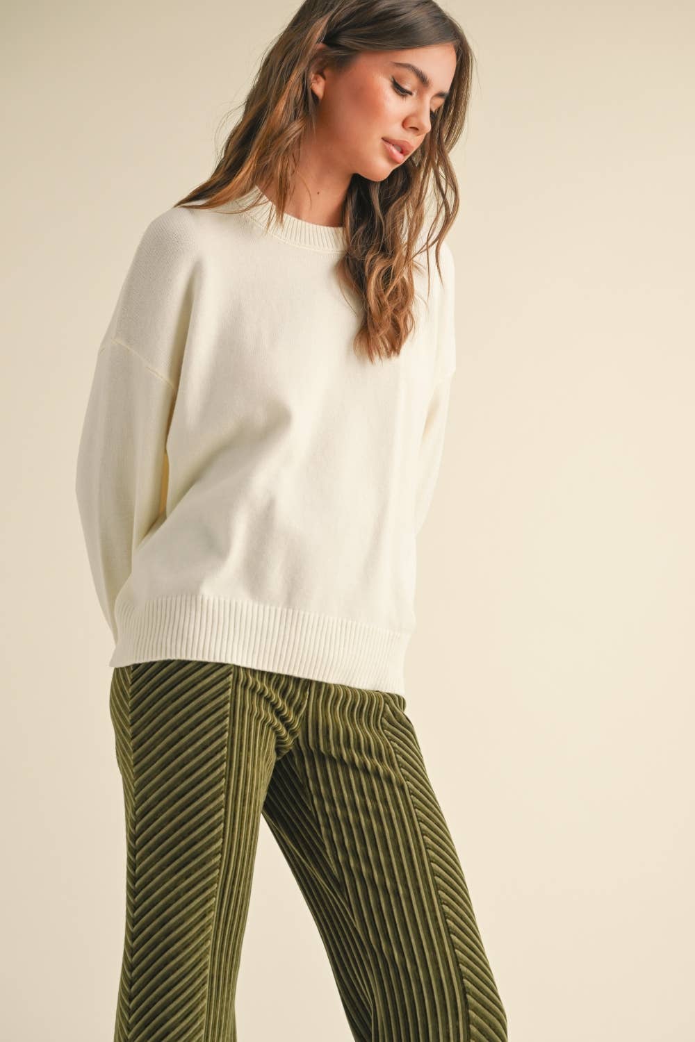 Ruth Ribbed Hem Sweater