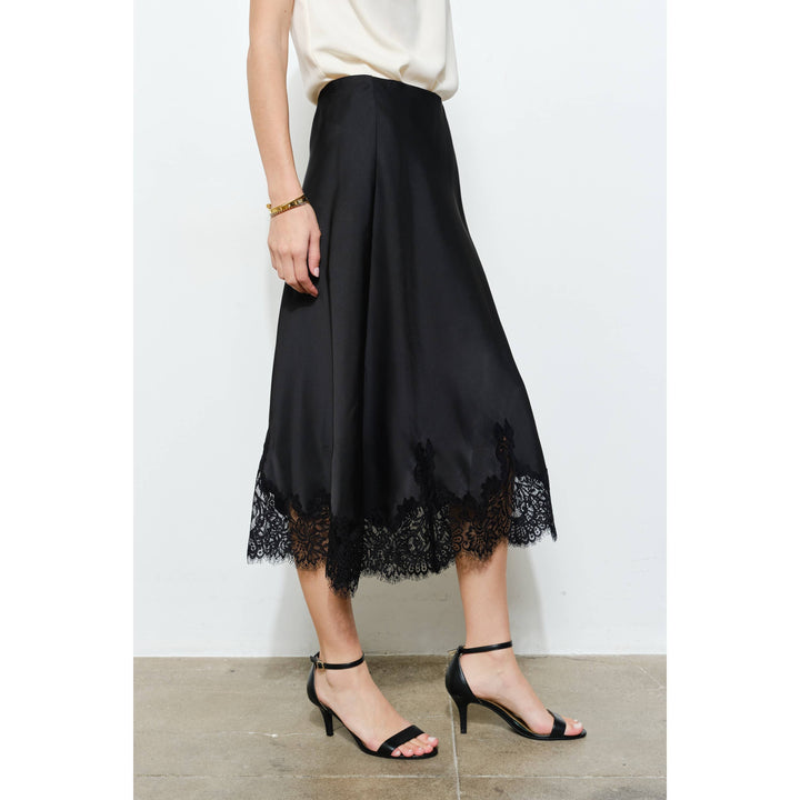 Georgina Lace Silk Midi Skirt