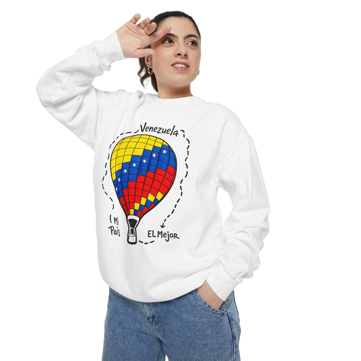 Venezuela Hot Air Balloon Sweatshirt — "Mi País, El Mejor" Unisex Crewneck