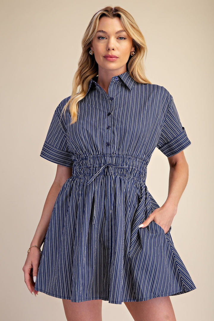 Holland Stripe Mini Dress