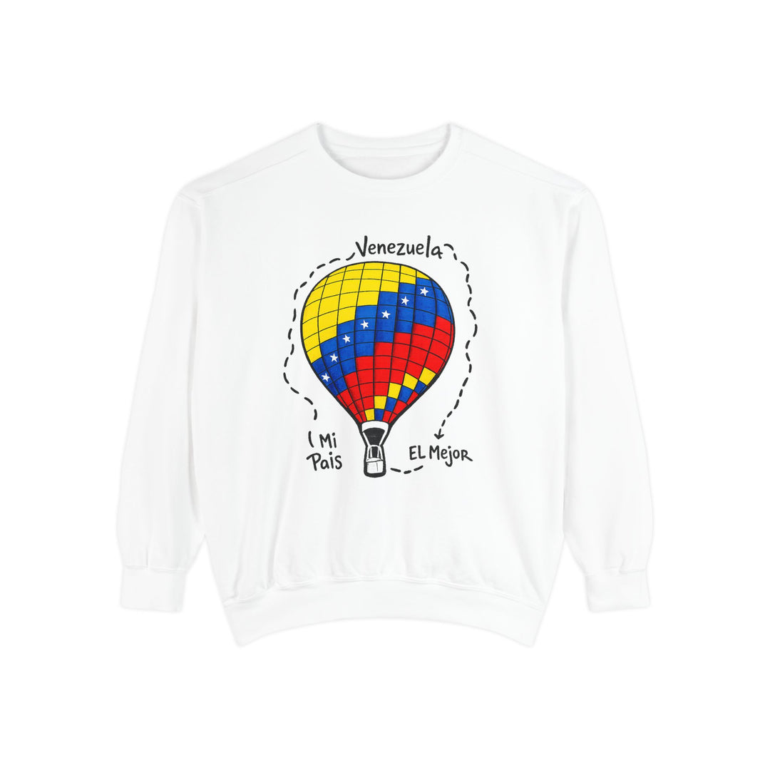 Venezuela Hot Air Balloon Sweatshirt — "Mi País, El Mejor" Unisex Crewneck