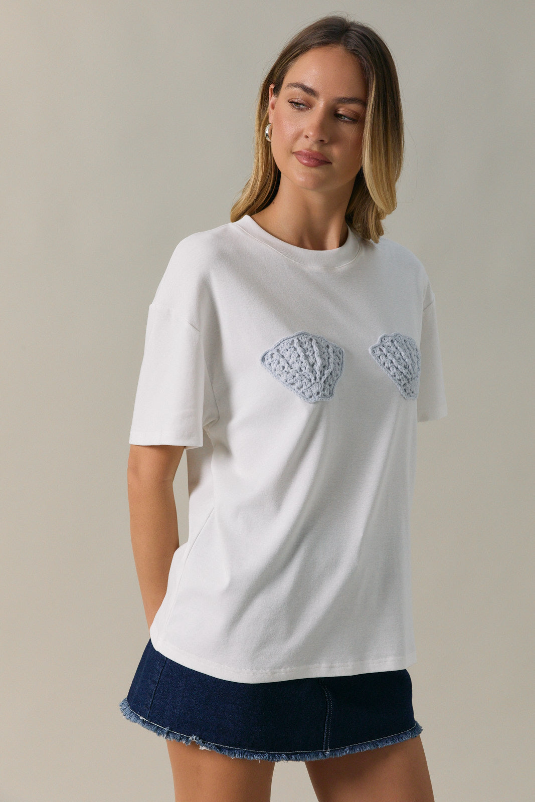 Seaside Shell Crochet Tshirt