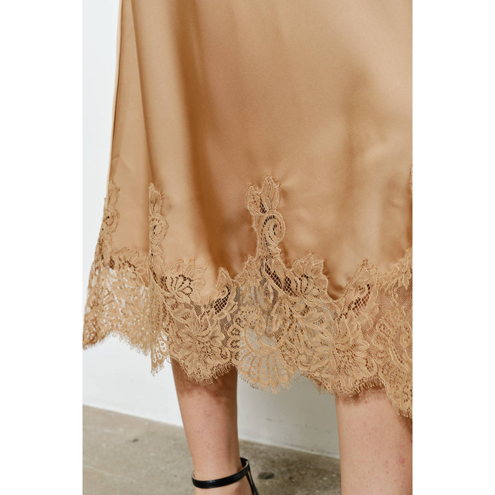 Georgina Lace Silk Midi Skirt