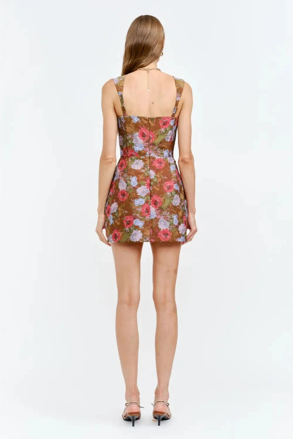 Romony Floral Print Mini Dress