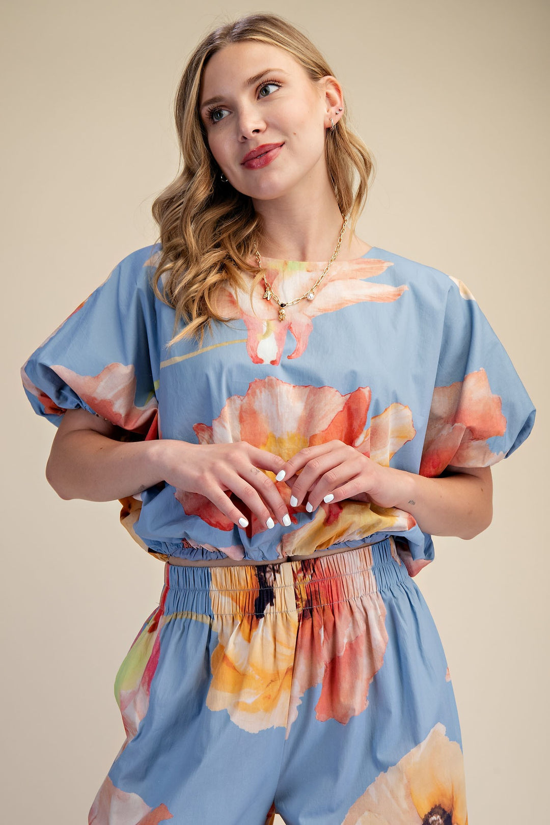 Valencia Floral Ballon Blouse