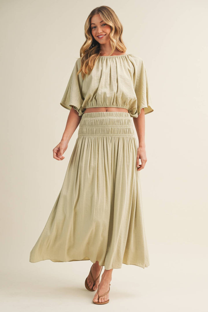 Marie Shirred Blouse