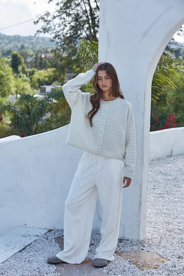 Kammy Striped Cardigan Sweater