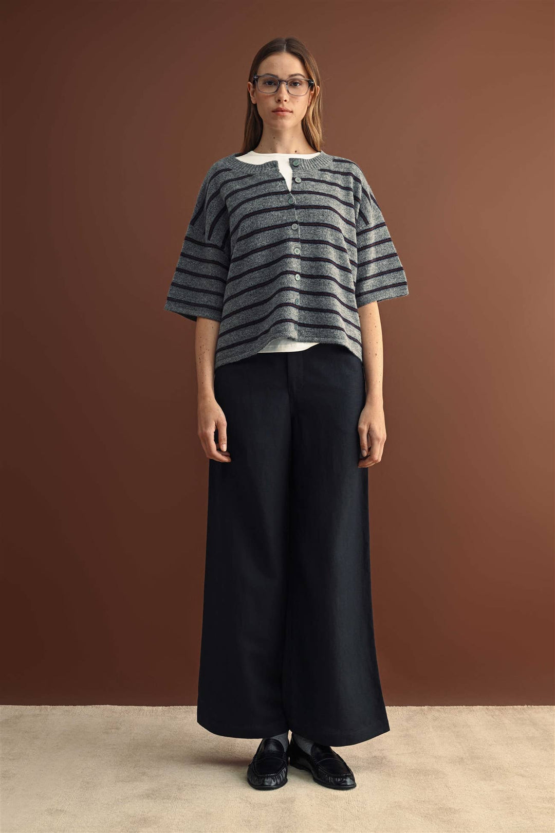 Carol Linen Buttoned Pant