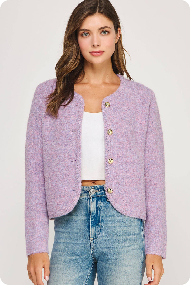 Violett Button Down Cardigan