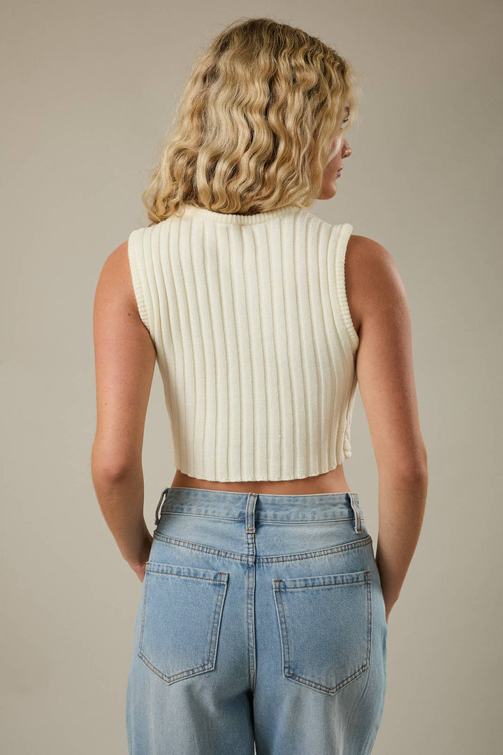 Brittany Scarf Hem Sweater Top