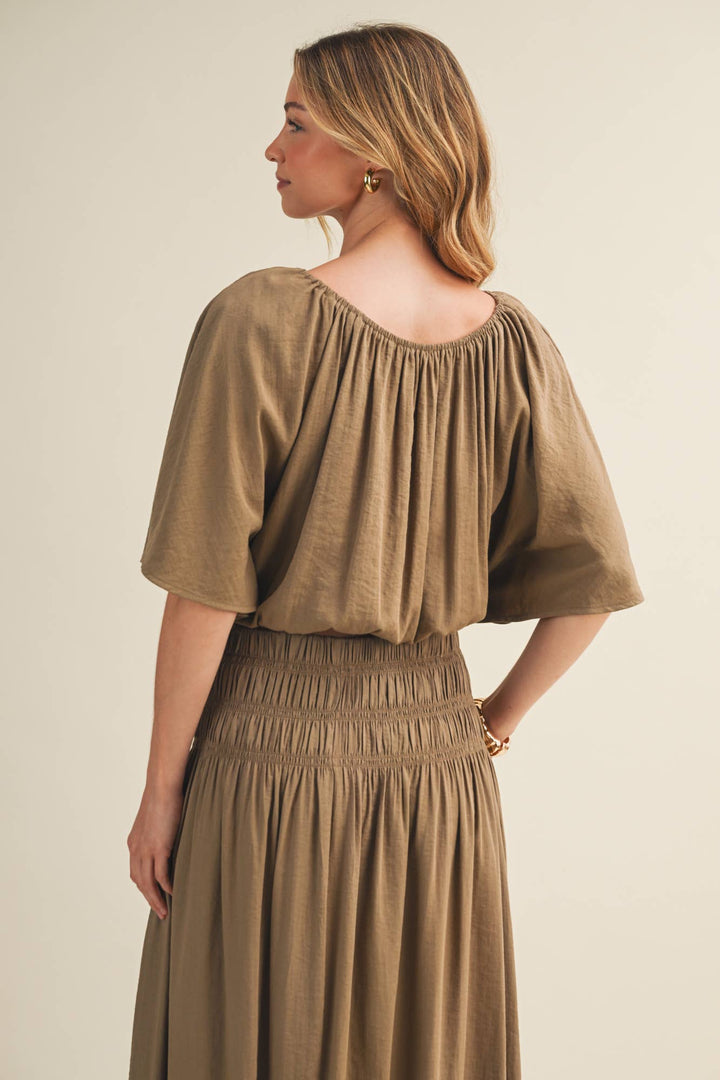 Marie Shirred Blouse
