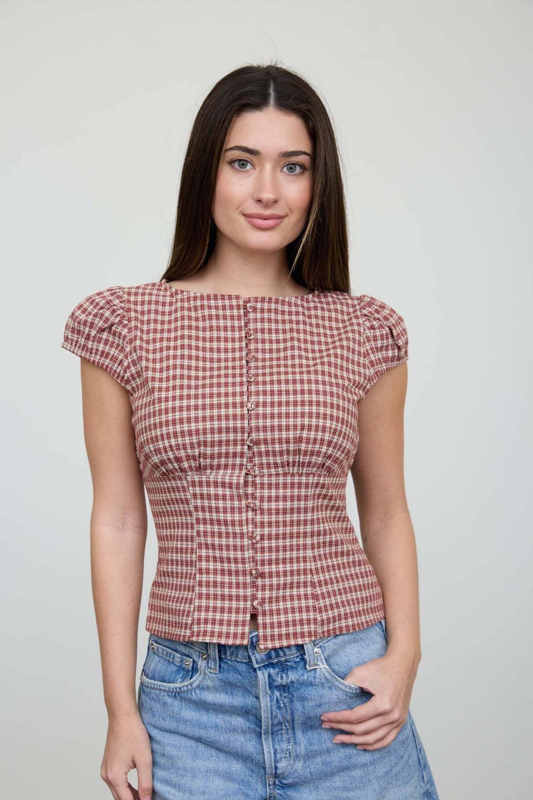 Charley Plaid Top