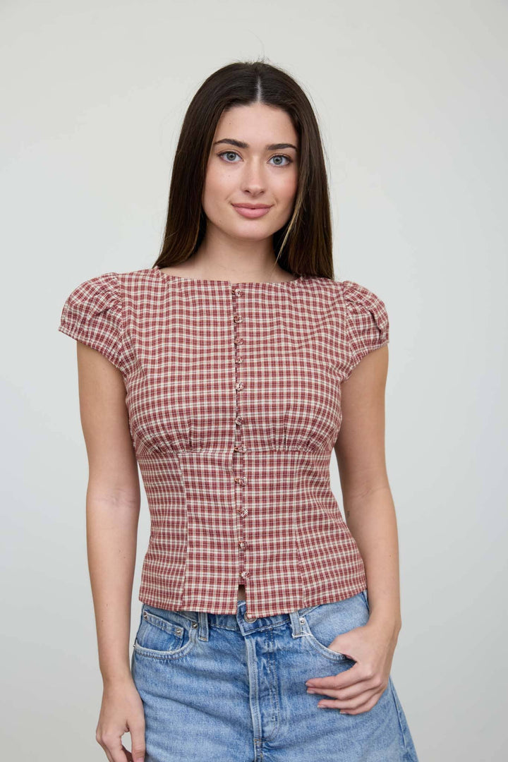 Charley Plaid Top