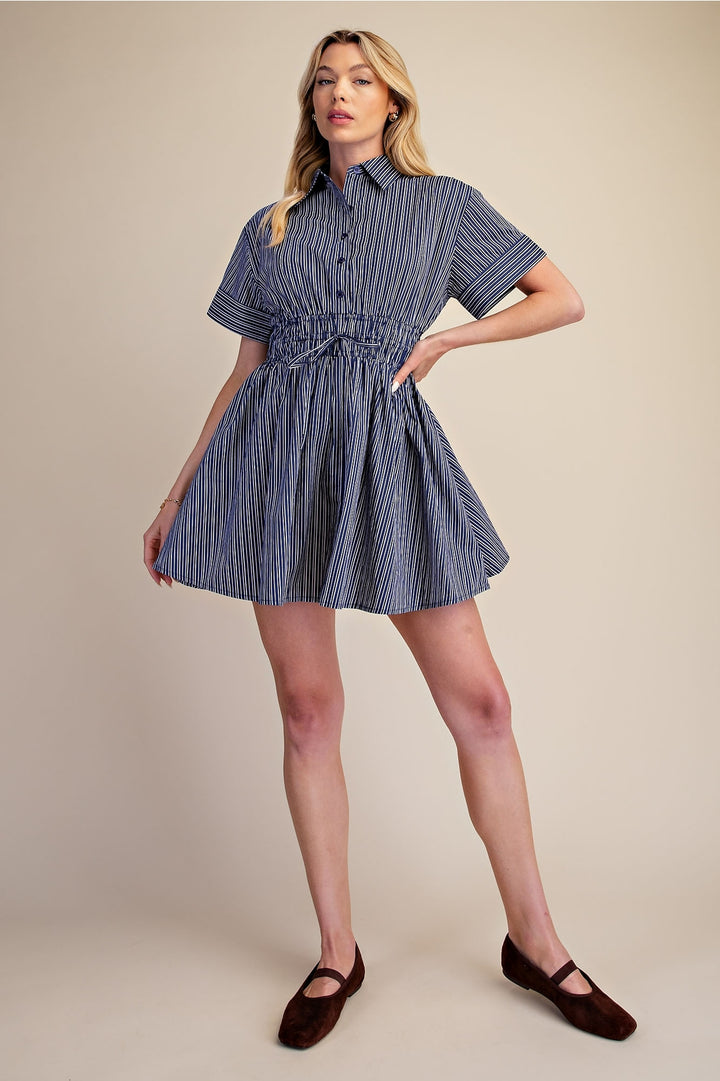 Holland Stripe Mini Dress