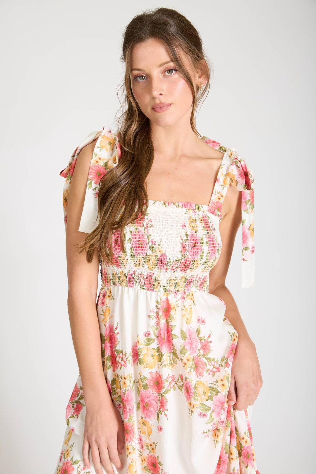 Delilah Ruffle Hem Midi Dress