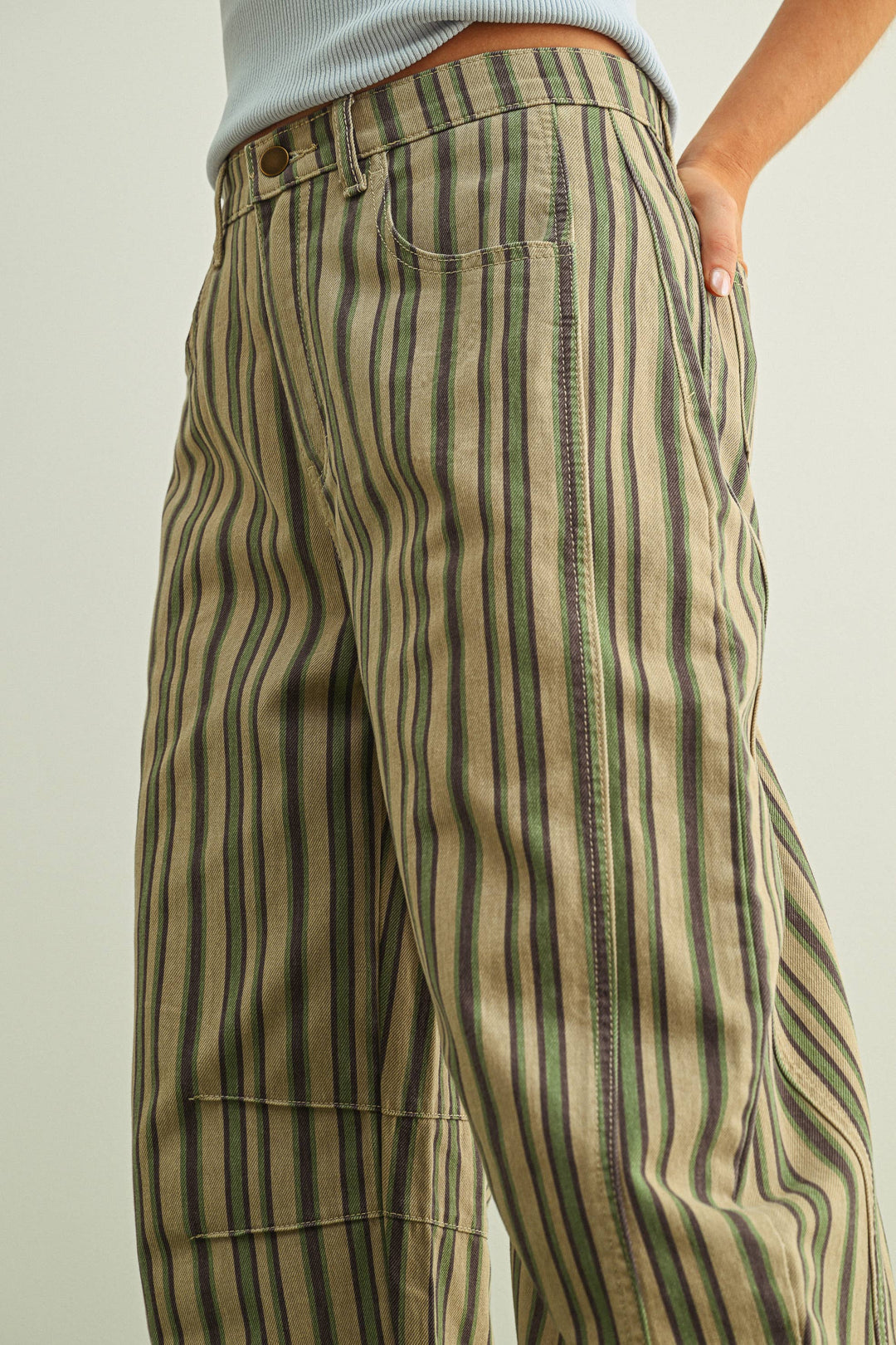 Blair Striped Barrel Pants