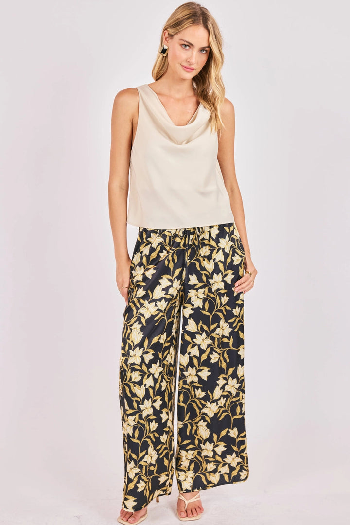 Gala Floral Satin Pants
