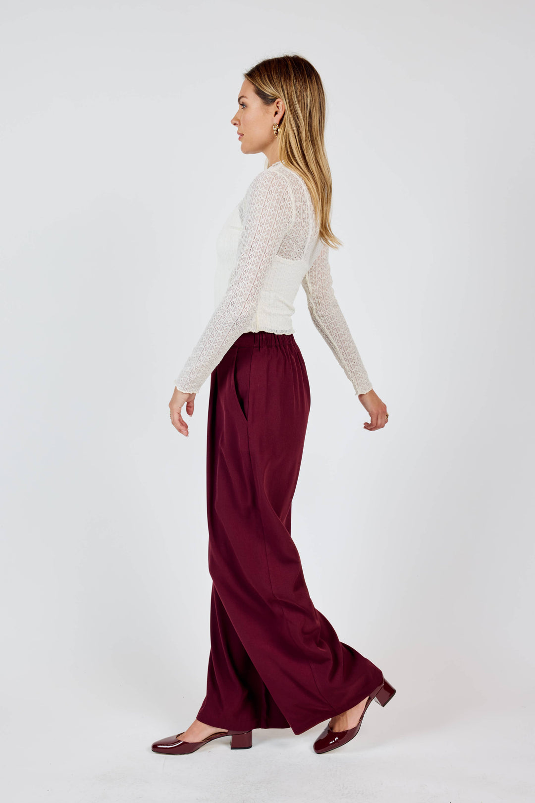 Stacy Wide Leg Pleated Pants