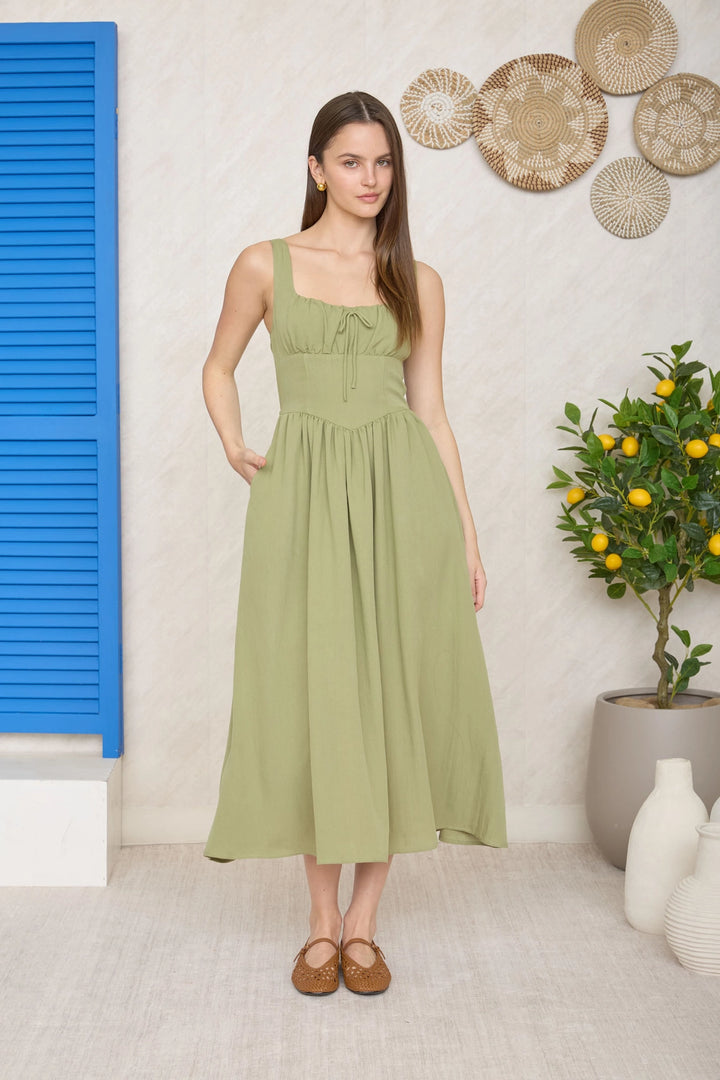 Hanna Corset Midi Dress