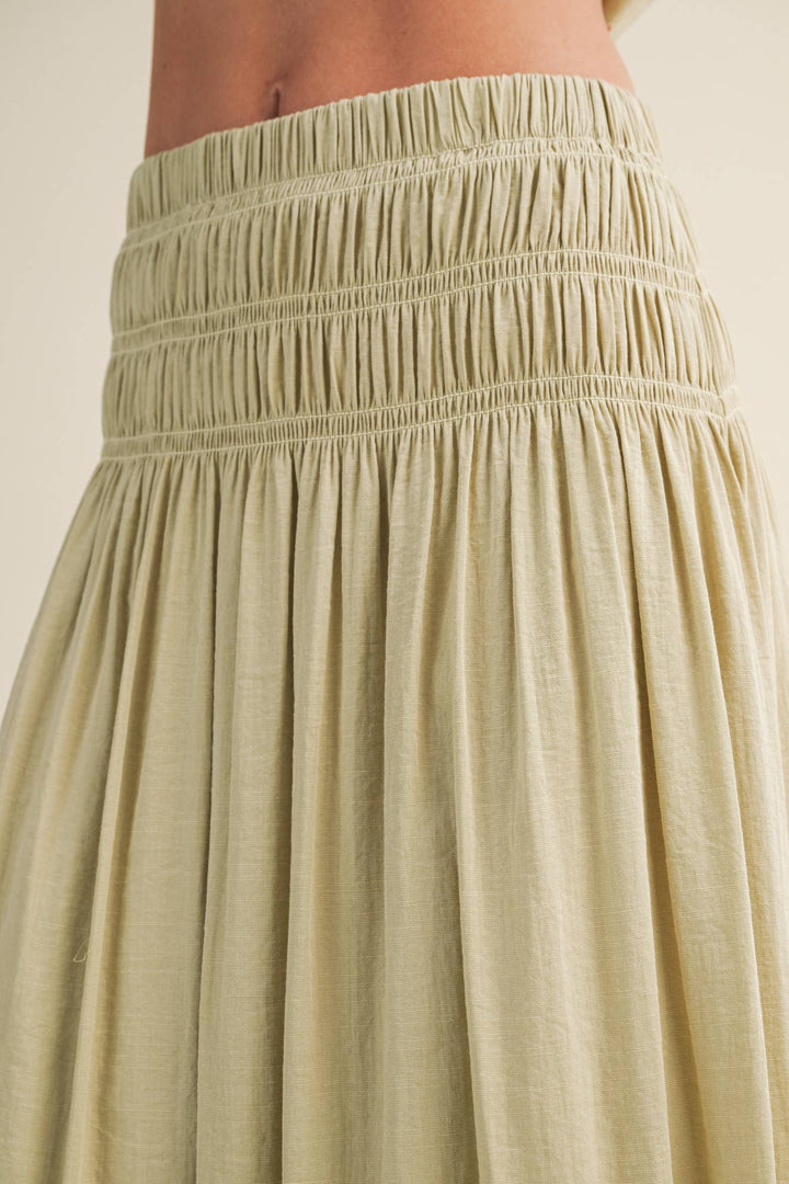 Marie Smocked Maxi Skirt