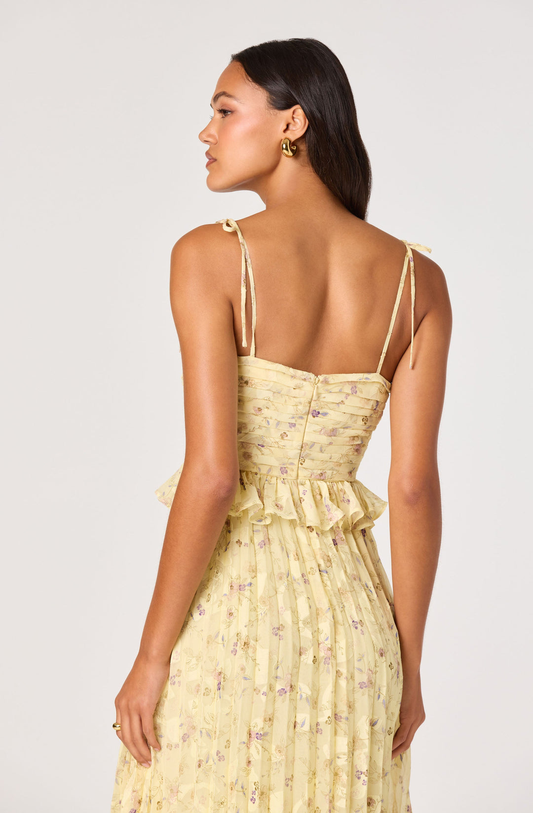 Emerys Pleated Floral Midi Dress