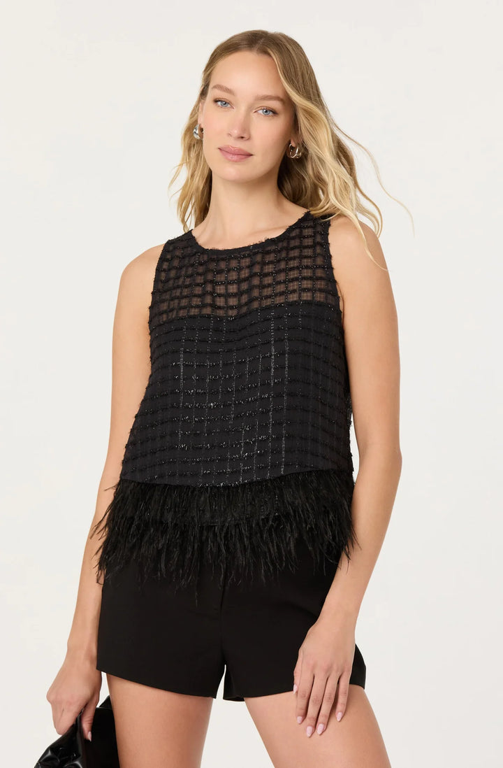 Etheos Sparkle Fringe Top