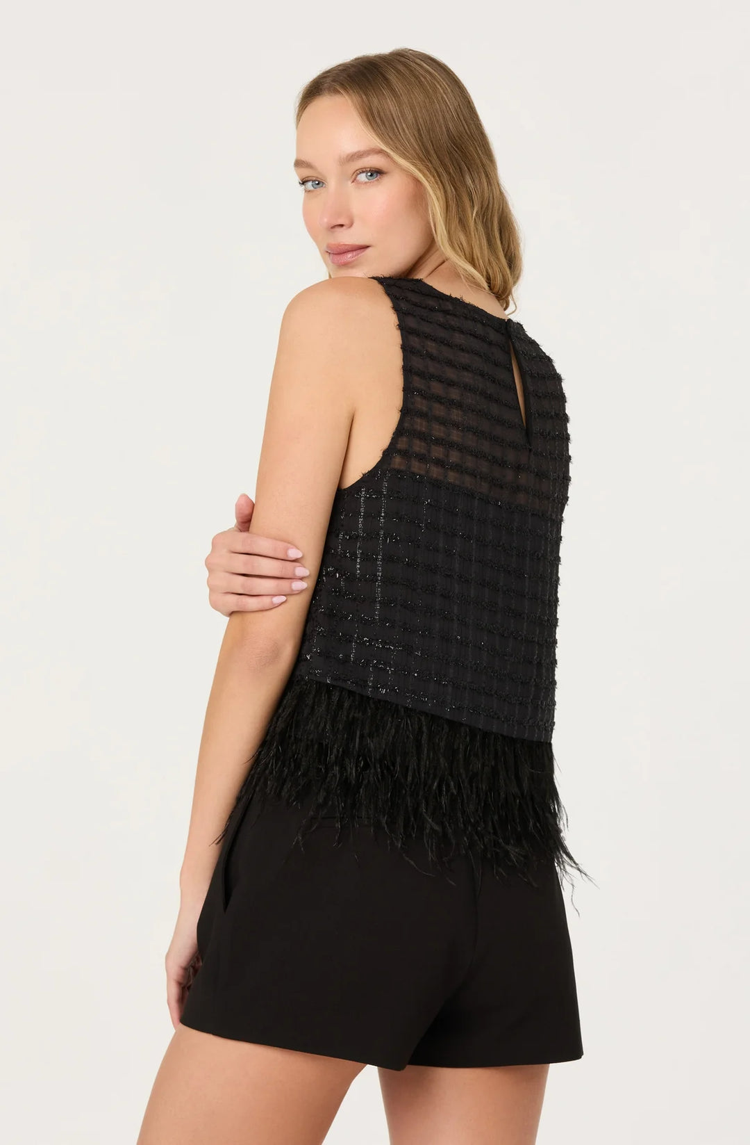 Etheos Sparkle Fringe Top