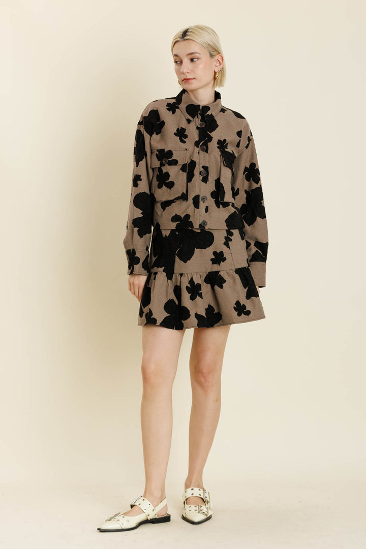 Jacquard Floral Skirt