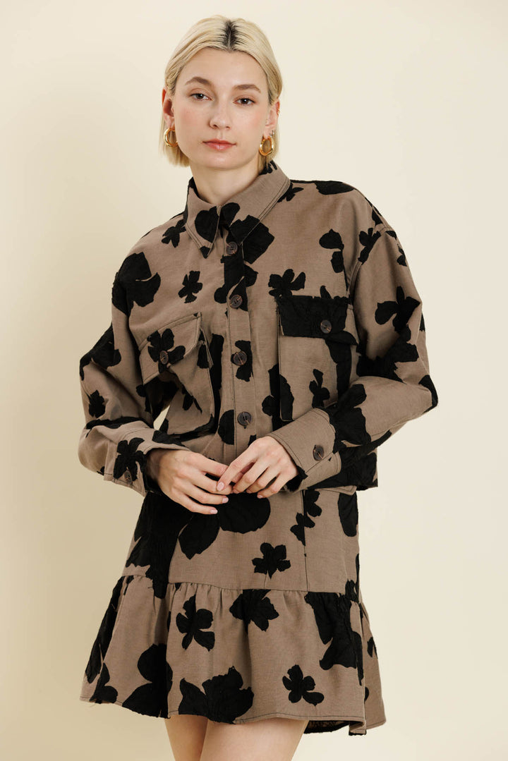 Jacquard Floral Skirt