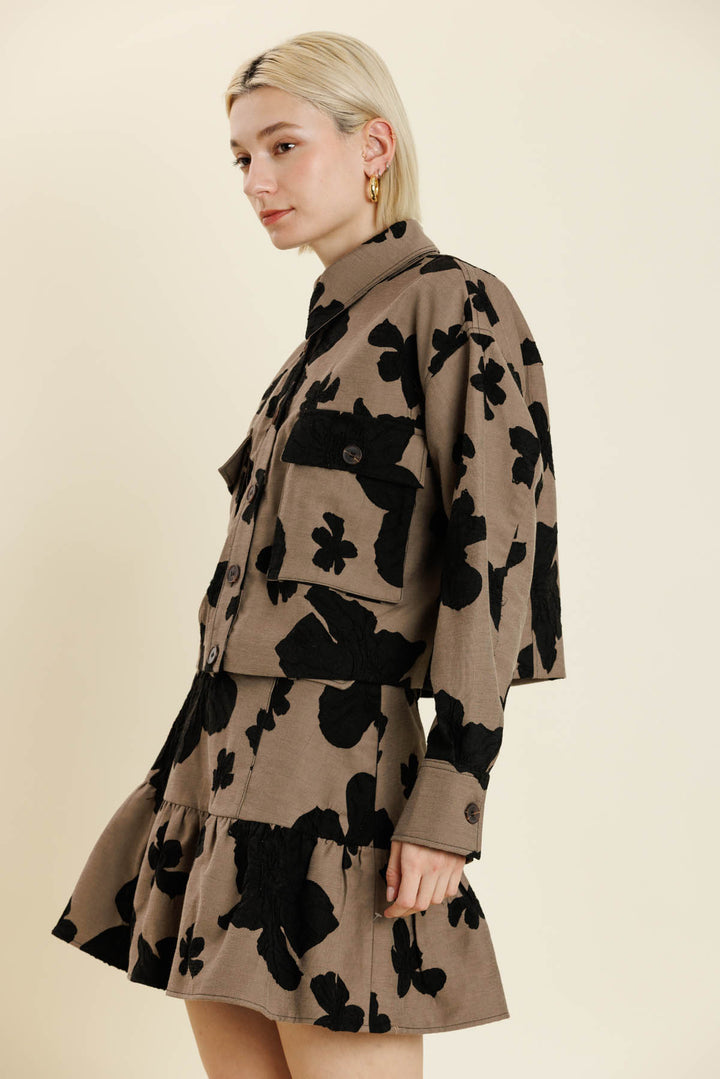 Jacquard Floral Skirt