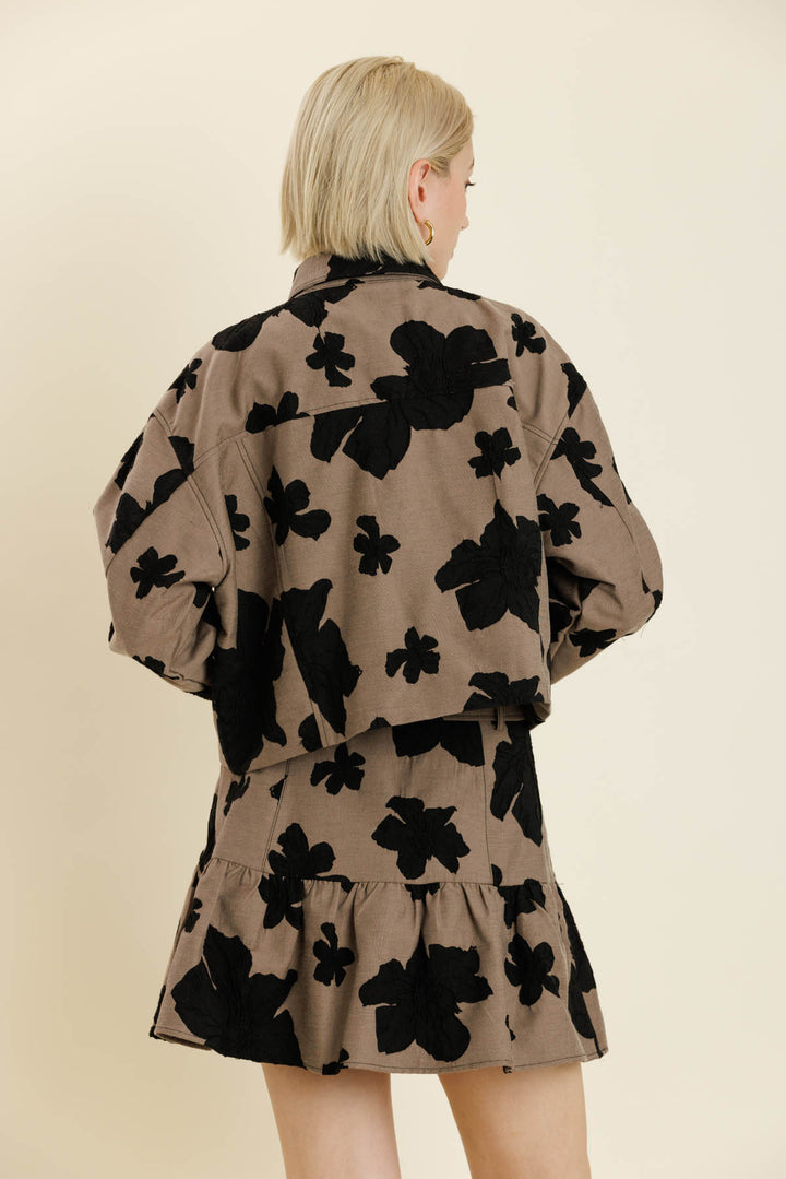 Jacquard Floral Skirt