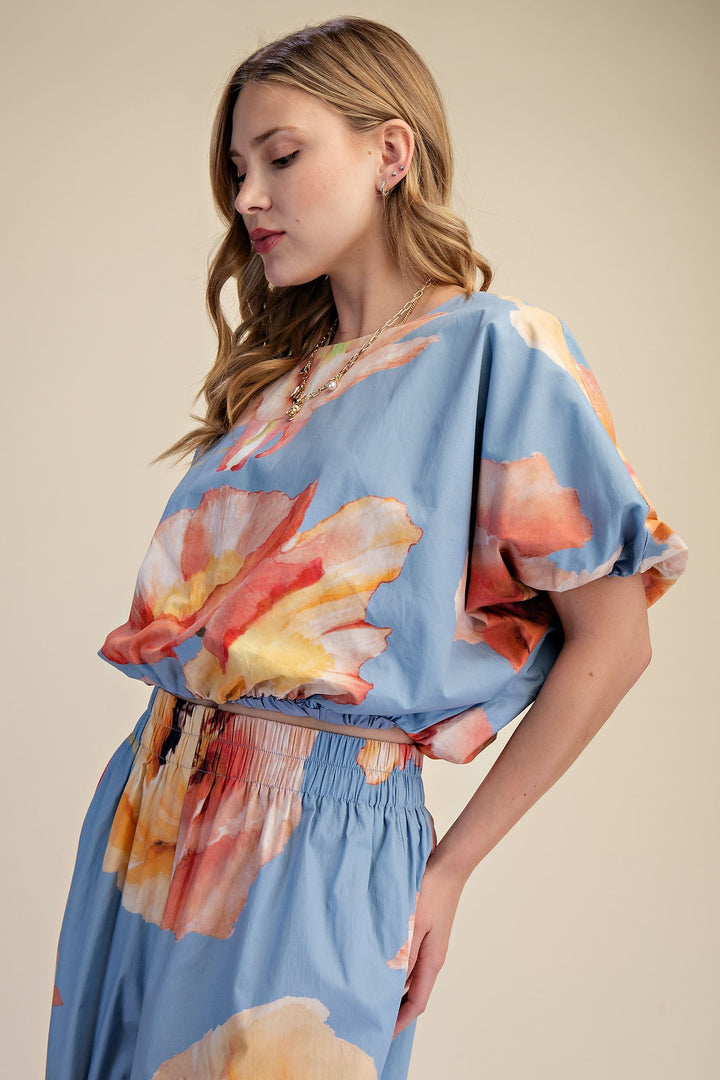 Valencia Floral Ballon Blouse