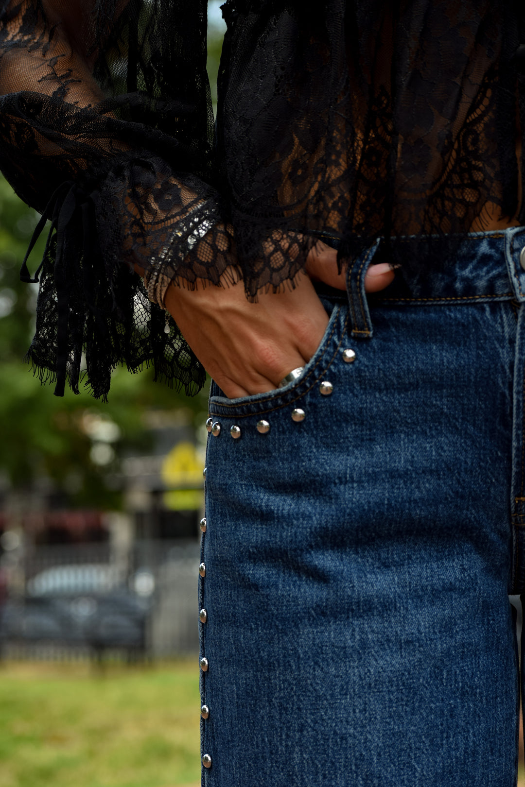 Studded Baggy Jeans