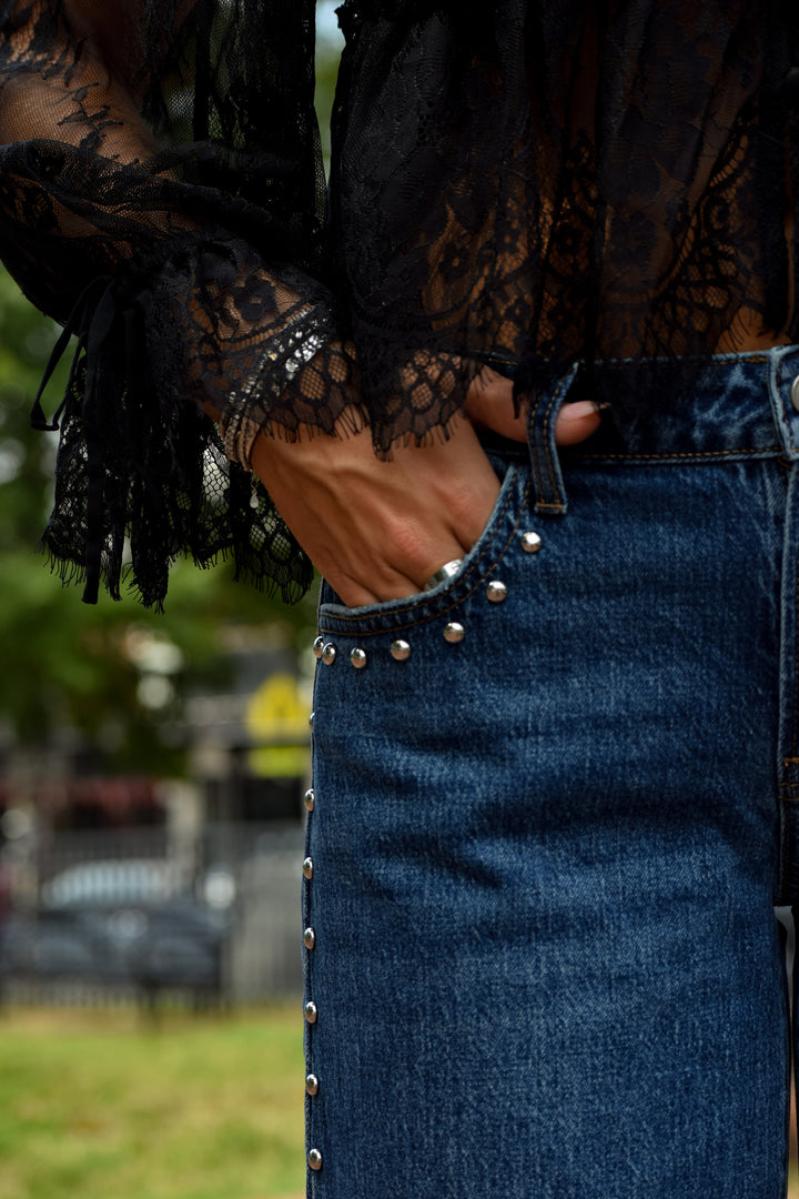 Studded Baggy Jeans