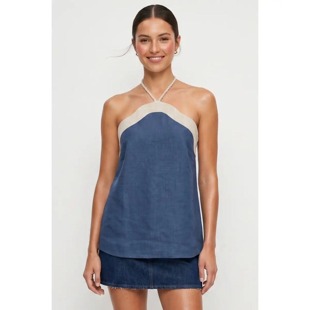 Josie Linen Halter Top