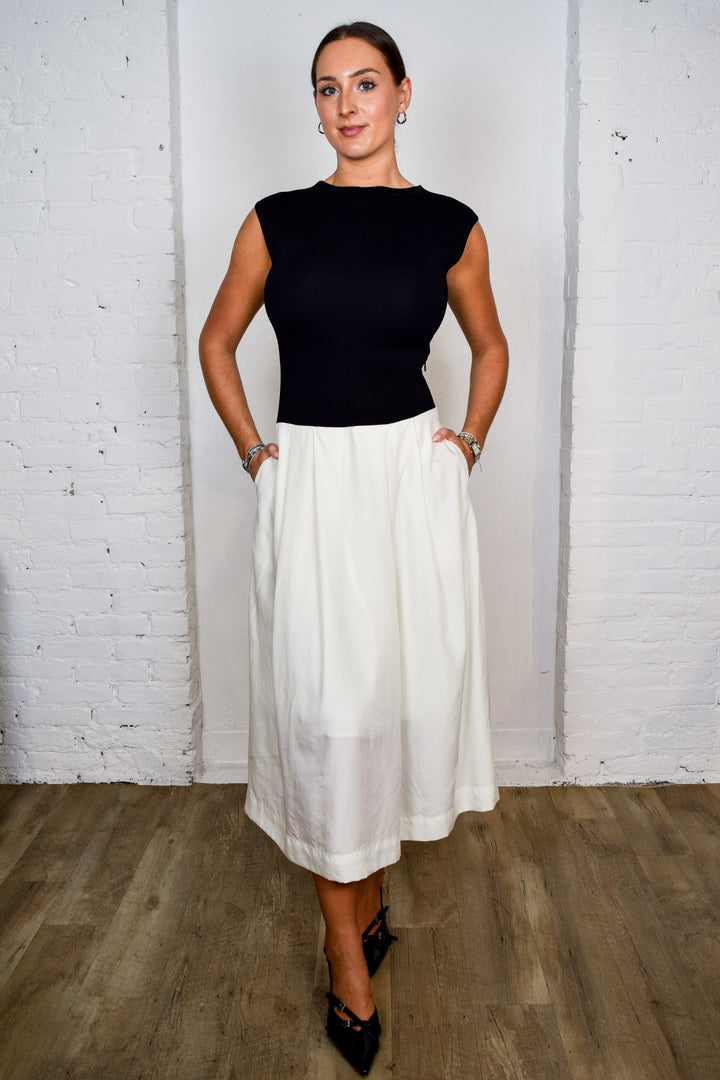 Cairo Knit Contrast Midi Dress