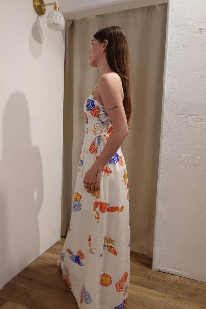 Sun Print Maxi Dress