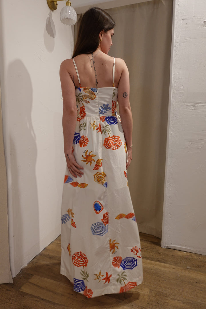 Sun Print Maxi Dress