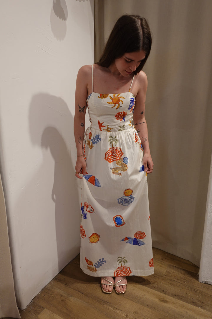 Sun Print Maxi Dress