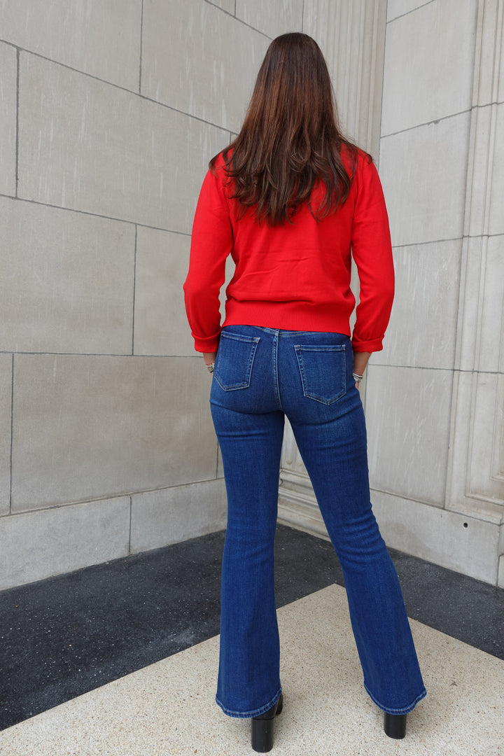 Mid Rise Flare Jeans