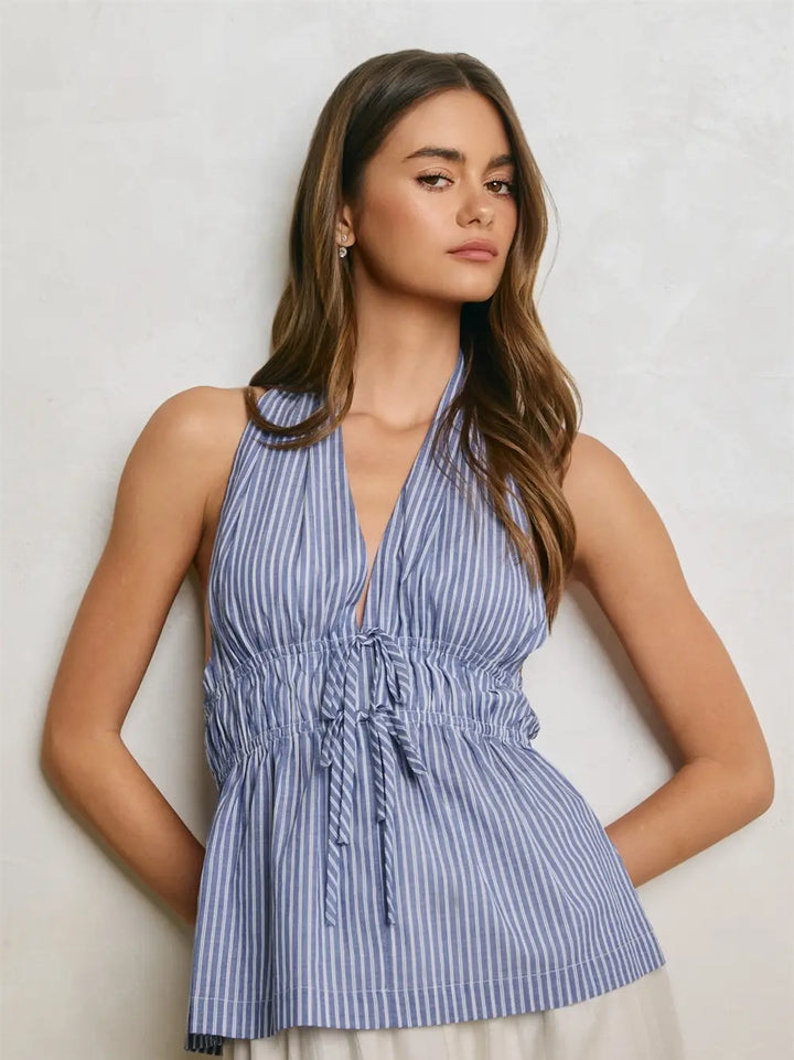 Tiffany Striped Halter Top