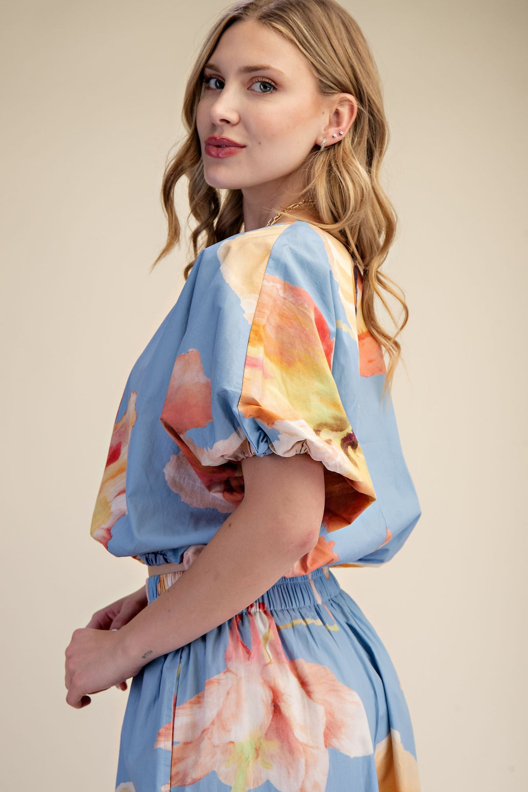 Valencia Floral Ballon Blouse