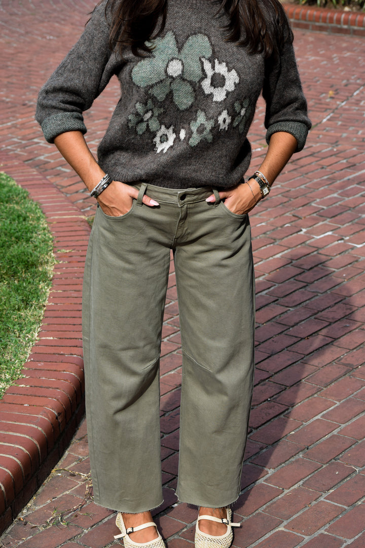 Georgia Mid Rise Barrel Jean