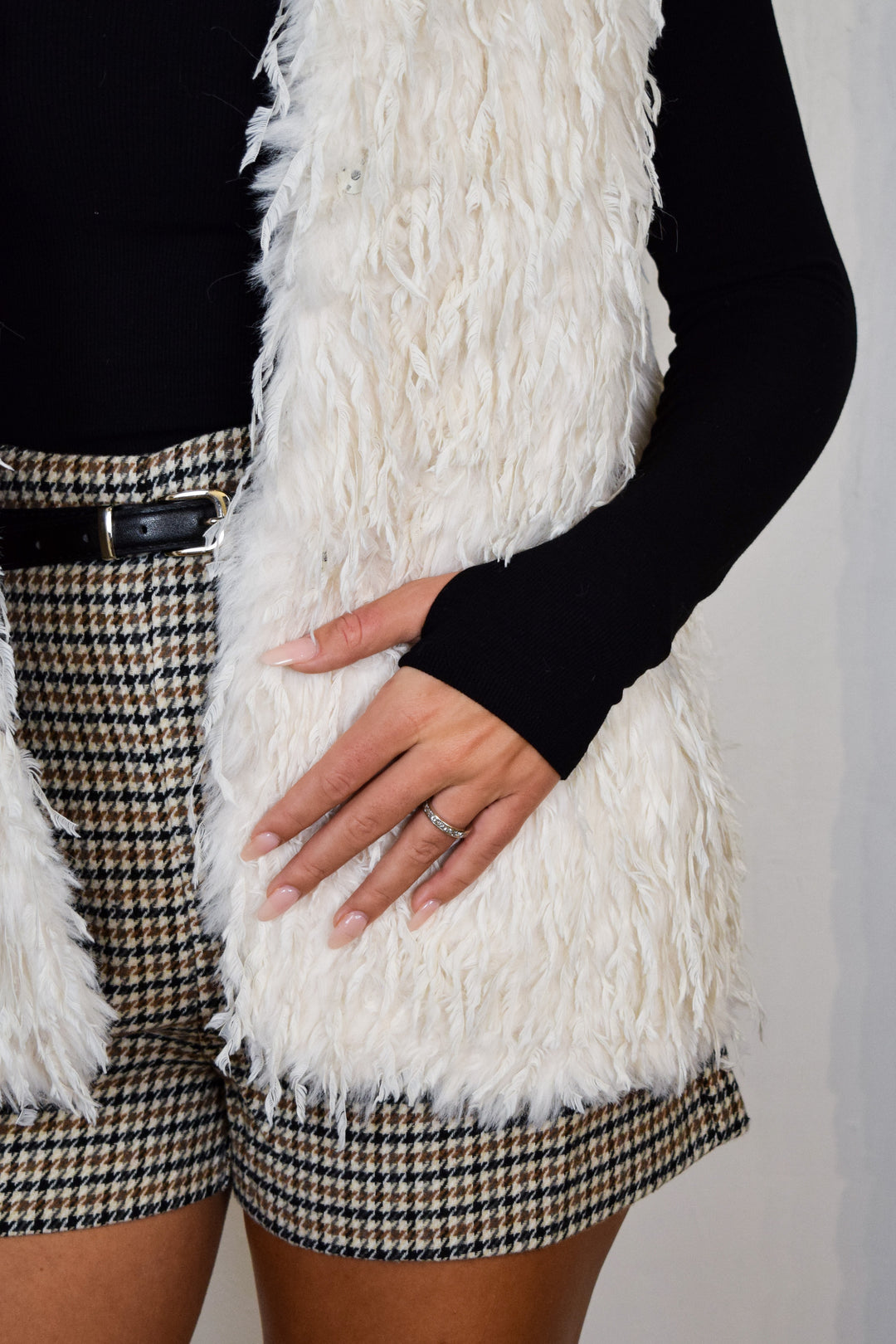 Fringe Fur Long Vest