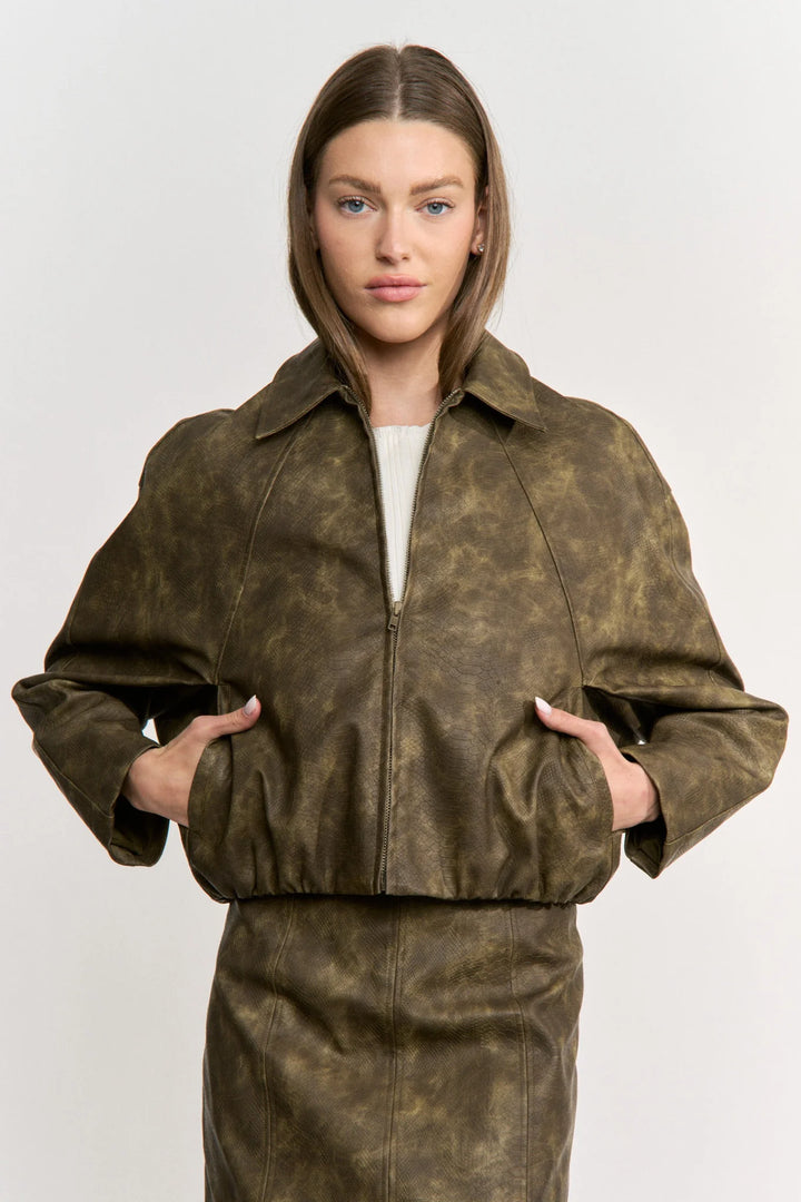 Margot Cropped Bomber Jacket