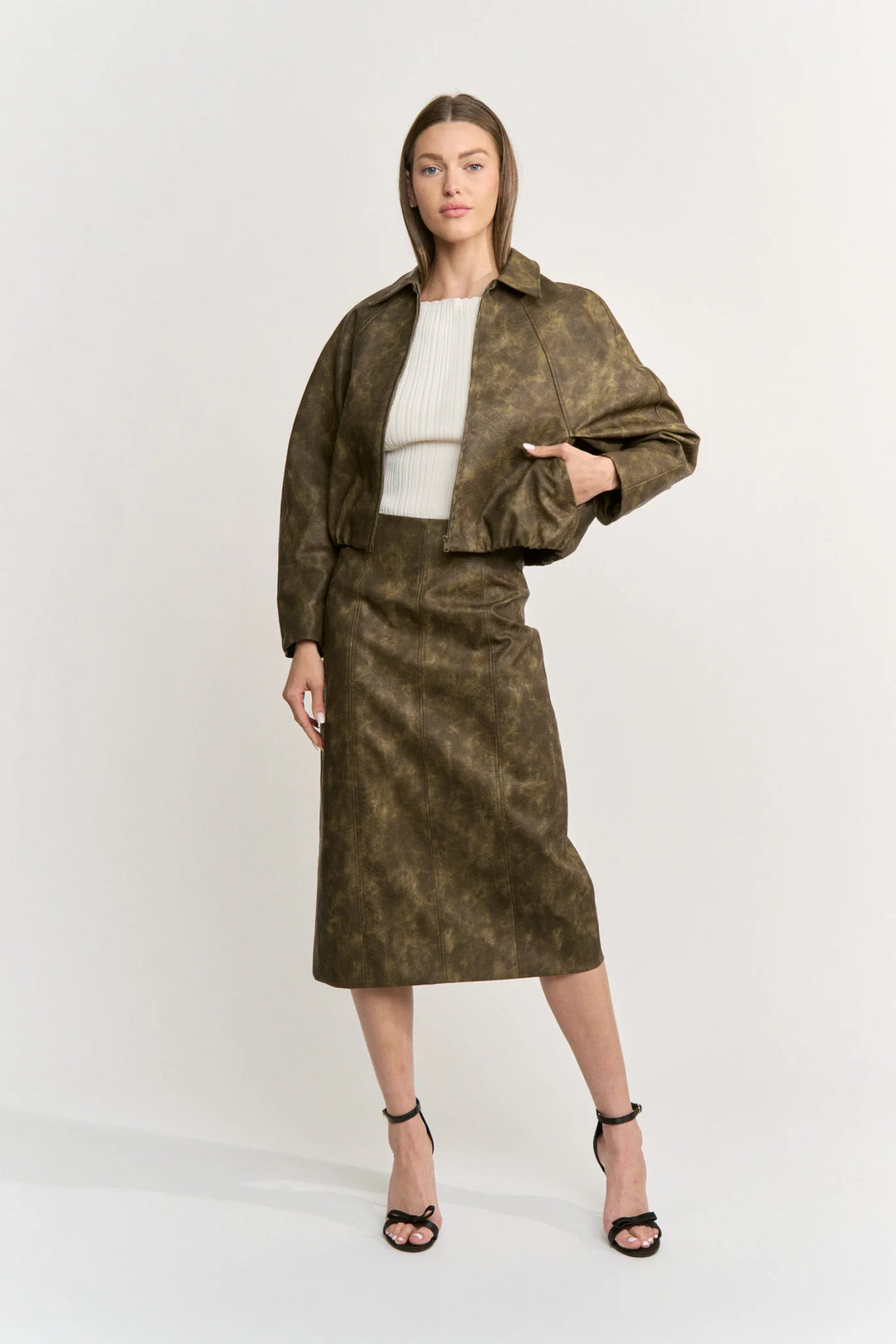 Margot Cropped Bomber Jacket
